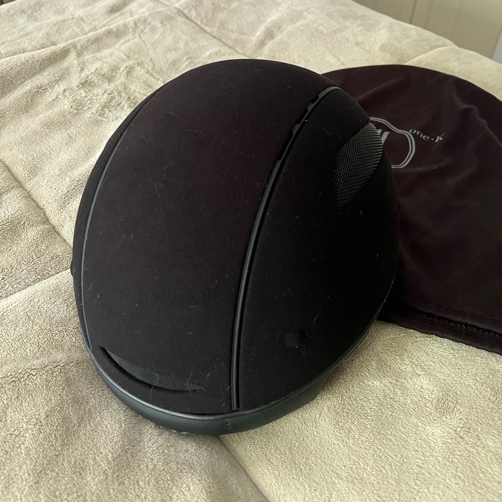 Black One-K Equestrian Helment - Picture 2 of 5